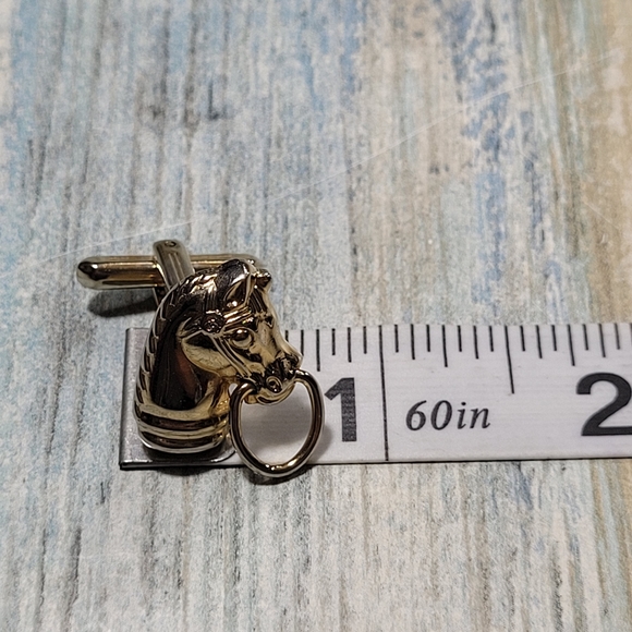 Vintage HICKOK Horse Head Cuff Links. - Picture 3 of 6